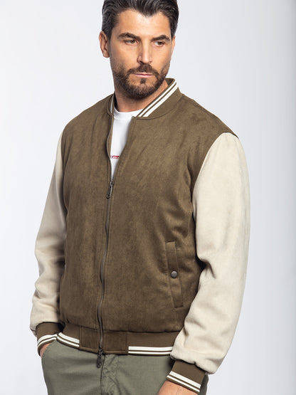 Bomber college scamosciato