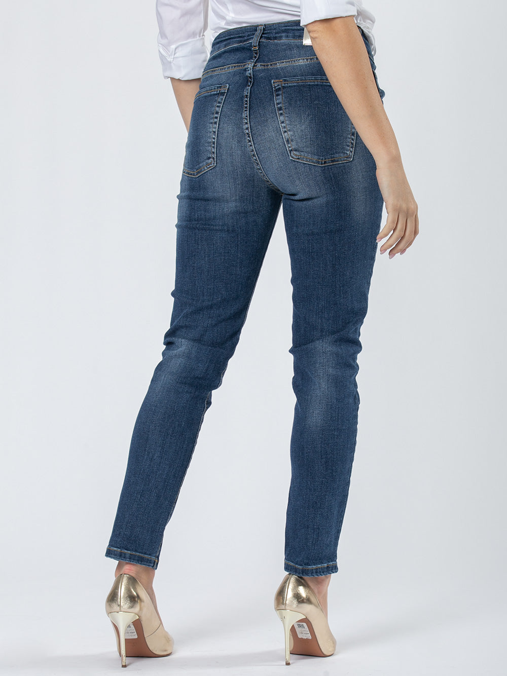 Jeans skinny effetto used