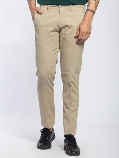 Pantalone in cotone piquet
