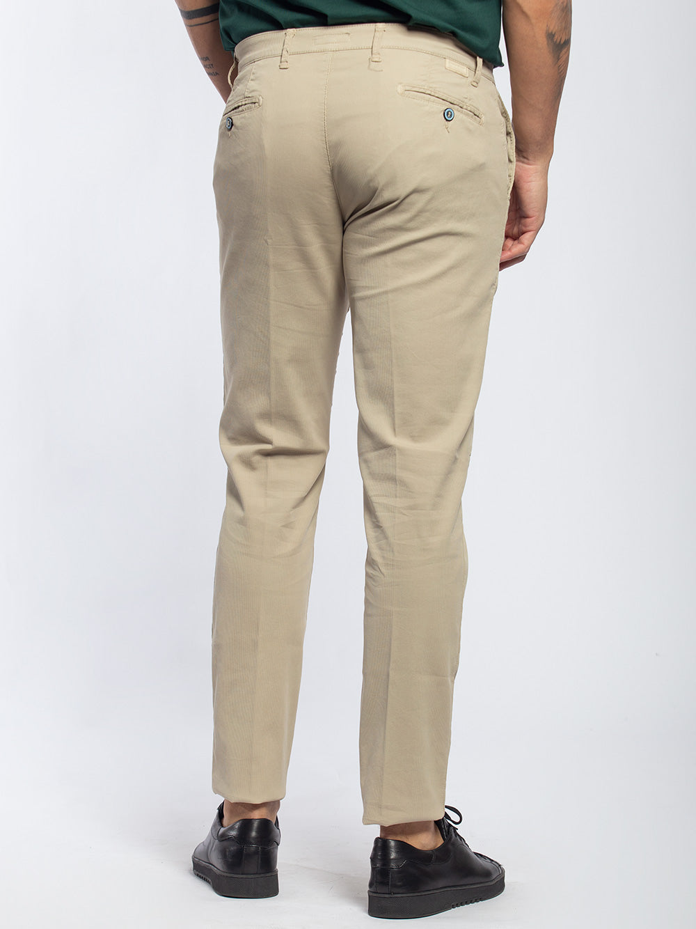 Pantalone in cotone piquet