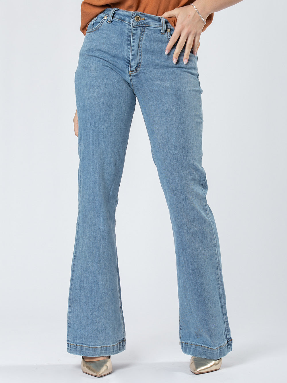Jeans chiaro wide leg