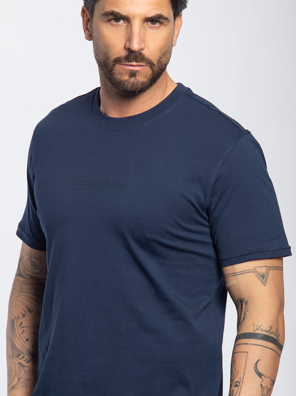 T-shirt in cotone con mini logo