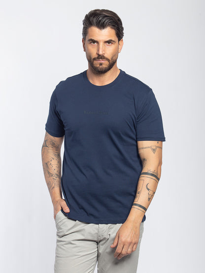 T-shirt in cotone con mini logo