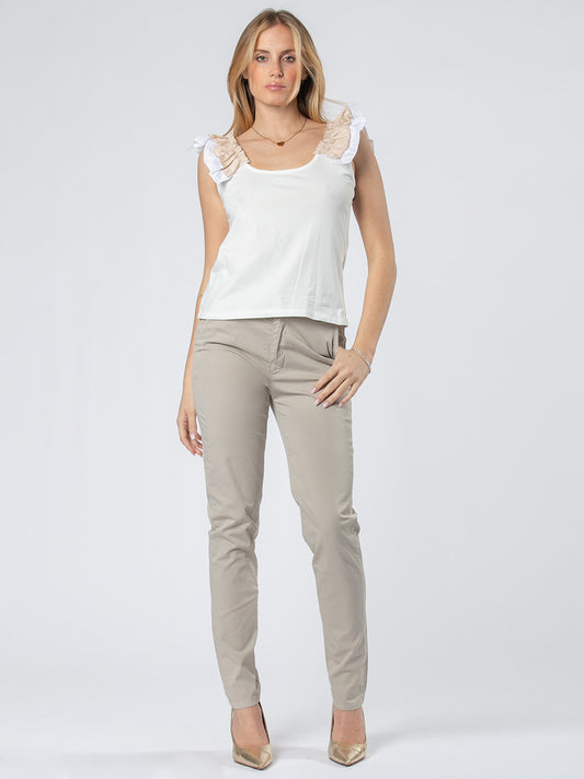 Pantalone chinos in cotone stretch