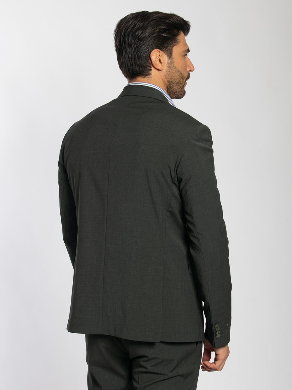 Abito monopetto in frescolana due bottoni slim fit
