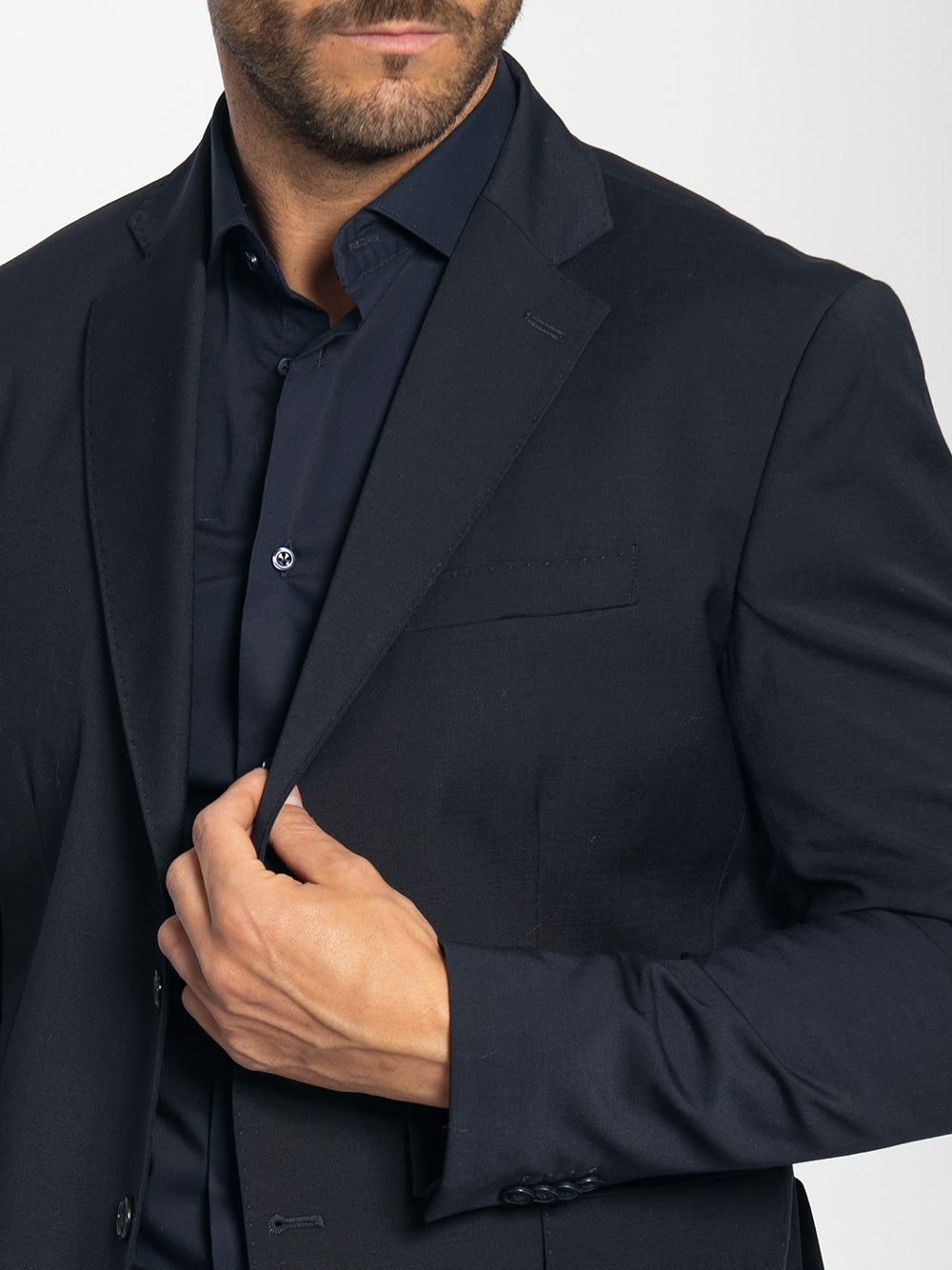 Abito monopetto in frescolana due bottoni slim fit