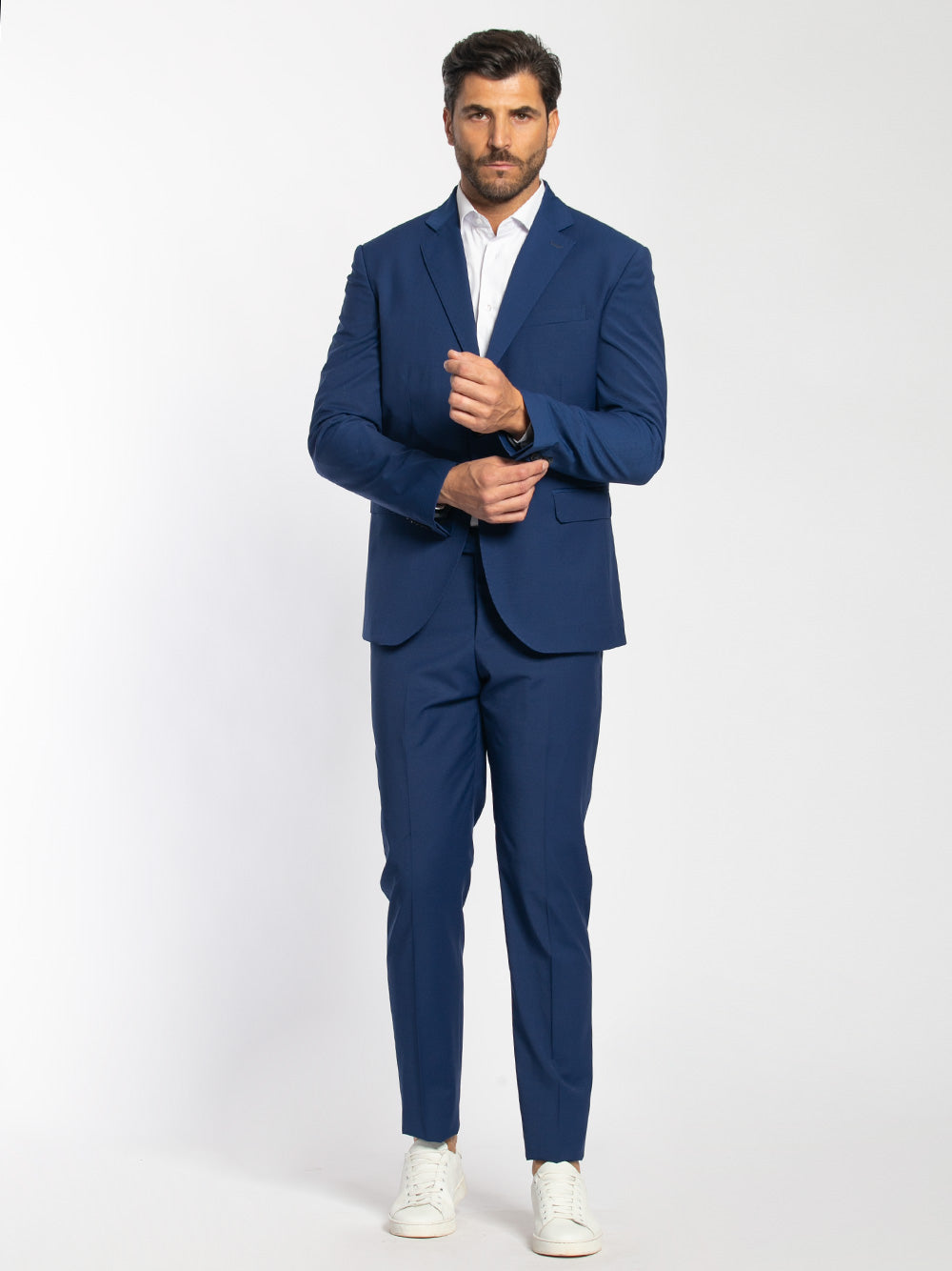 Abito monopetto in frescolana due bottoni slim fit
