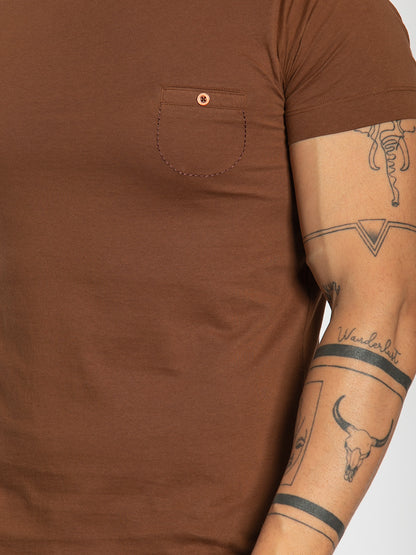 T-shirt a maniche corte in cotone elastico