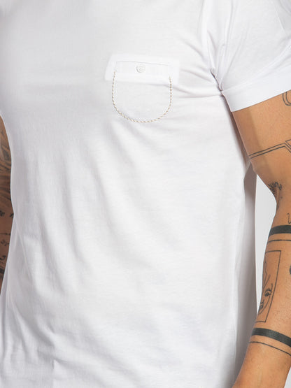 T-shirt a maniche corte in cotone elastico