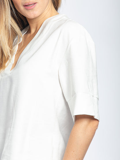 Blusa in viscosa scollo a V
