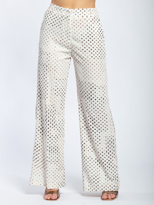 Pantalone tailleur microfantasia