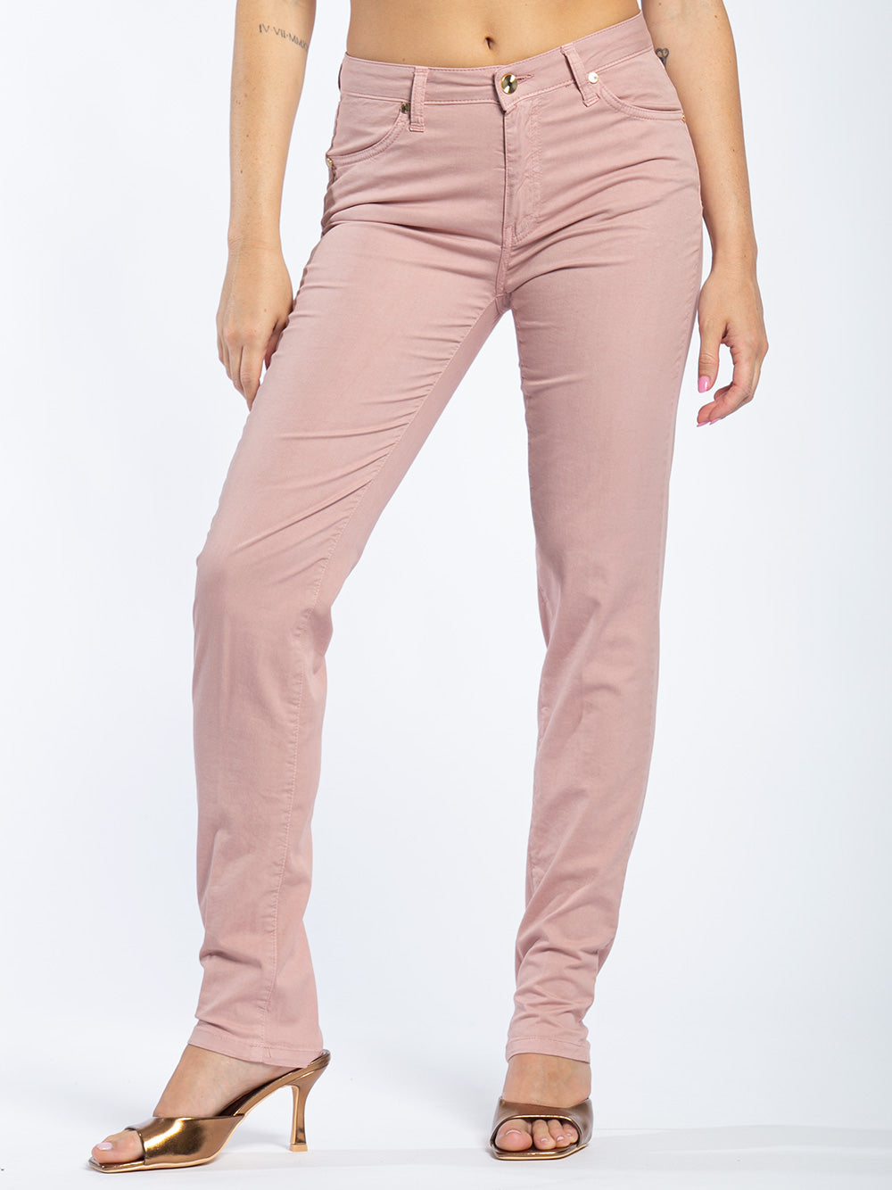 Pantalone cinque tasche in cotone slim fit
