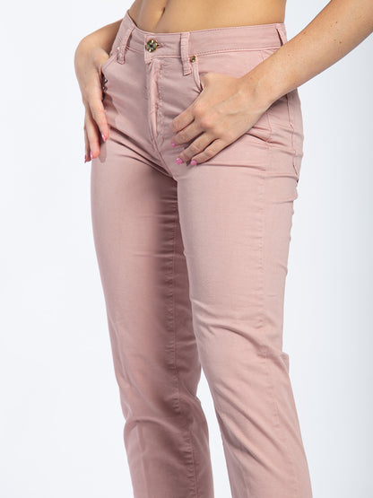 Pantalone cinque tasche in cotone slim fit