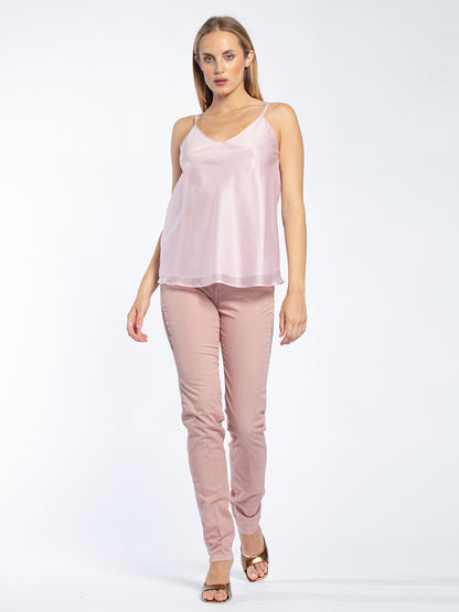Pantalone cinque tasche in cotone slim fit