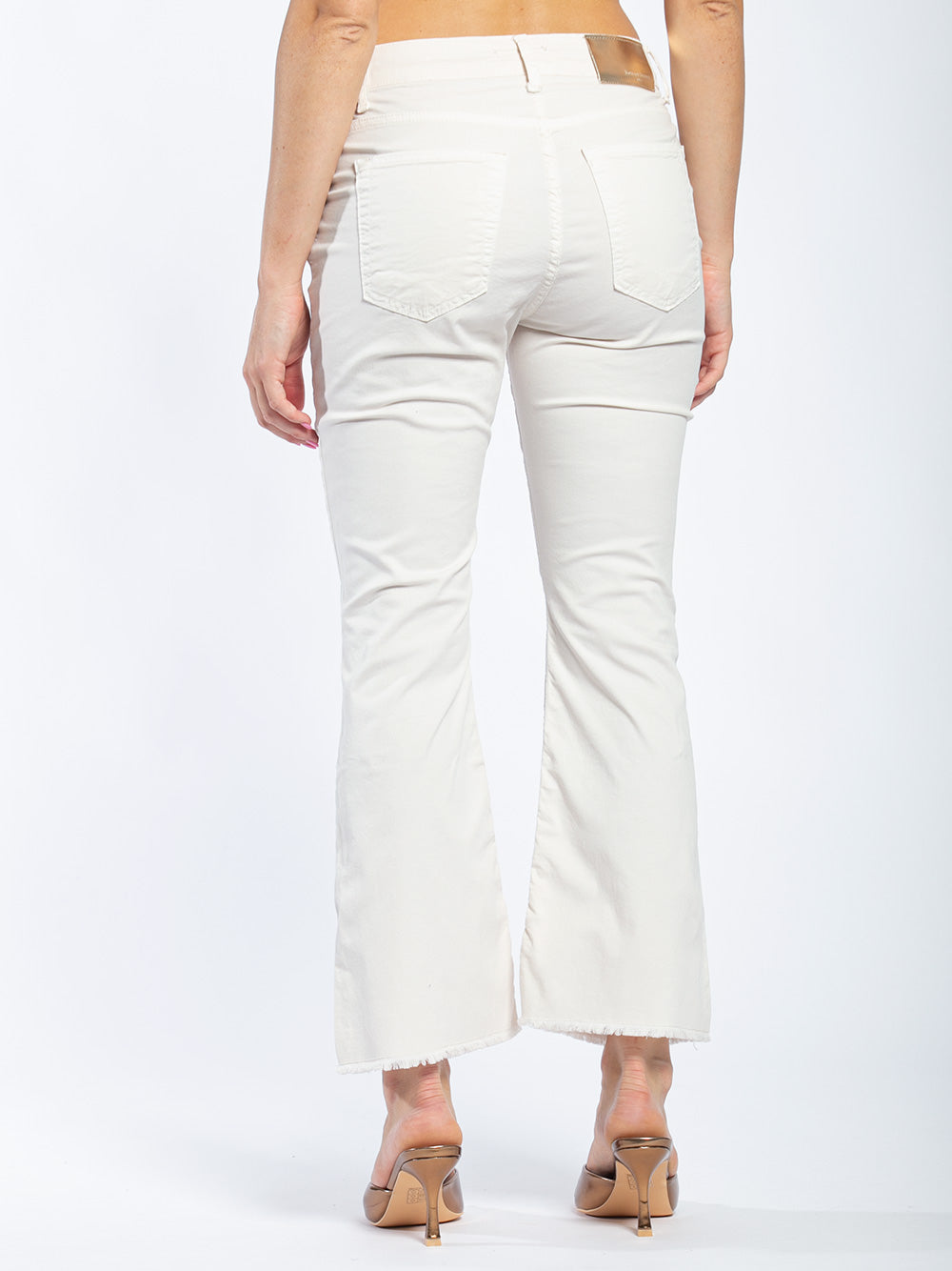 Pantalone a zampetta in cotone elastico