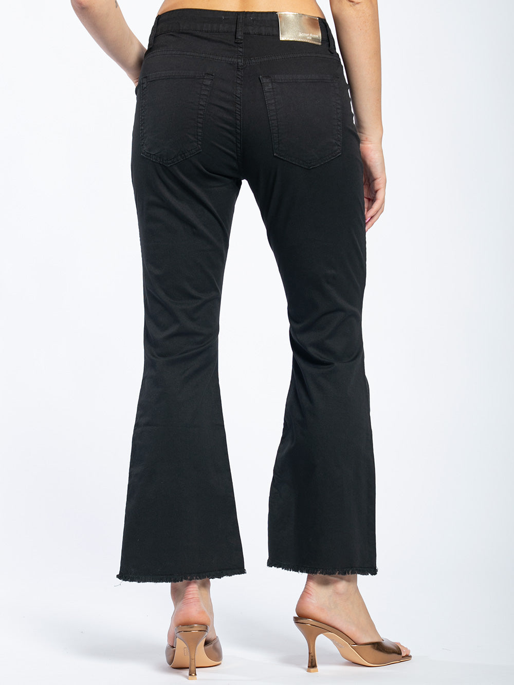 Pantalone a zampetta in cotone elastico