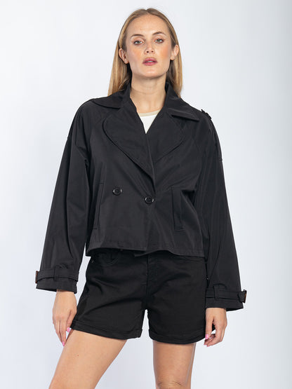 Trench corto sfoderato