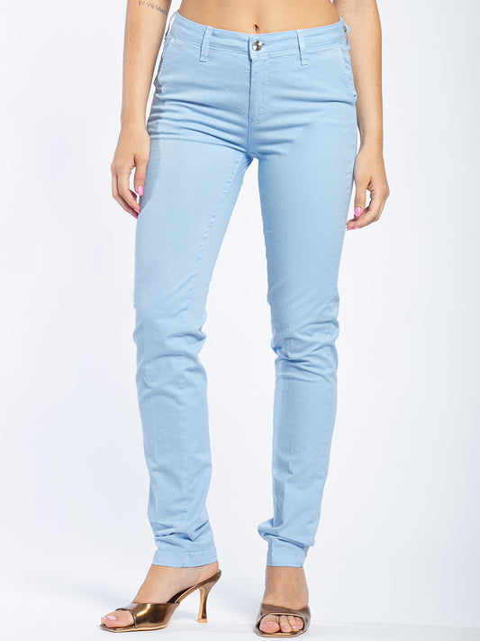 Chino in cotone elestico