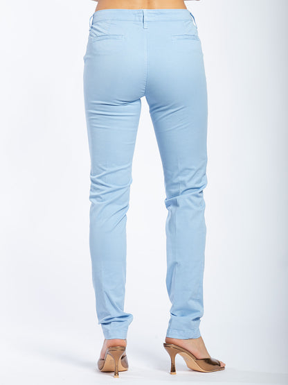 Chino in cotone elestico