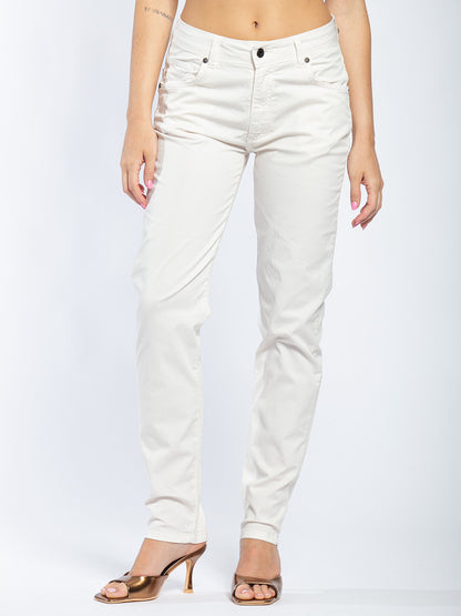 Pantalone cinque tasche in cotone slim fit