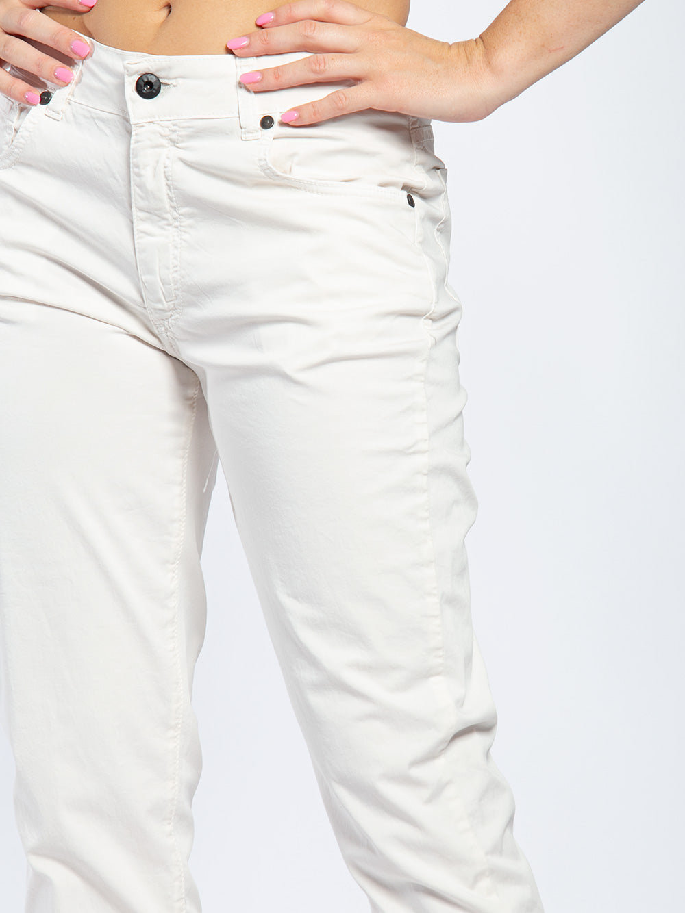 Pantalone cinque tasche in cotone slim fit