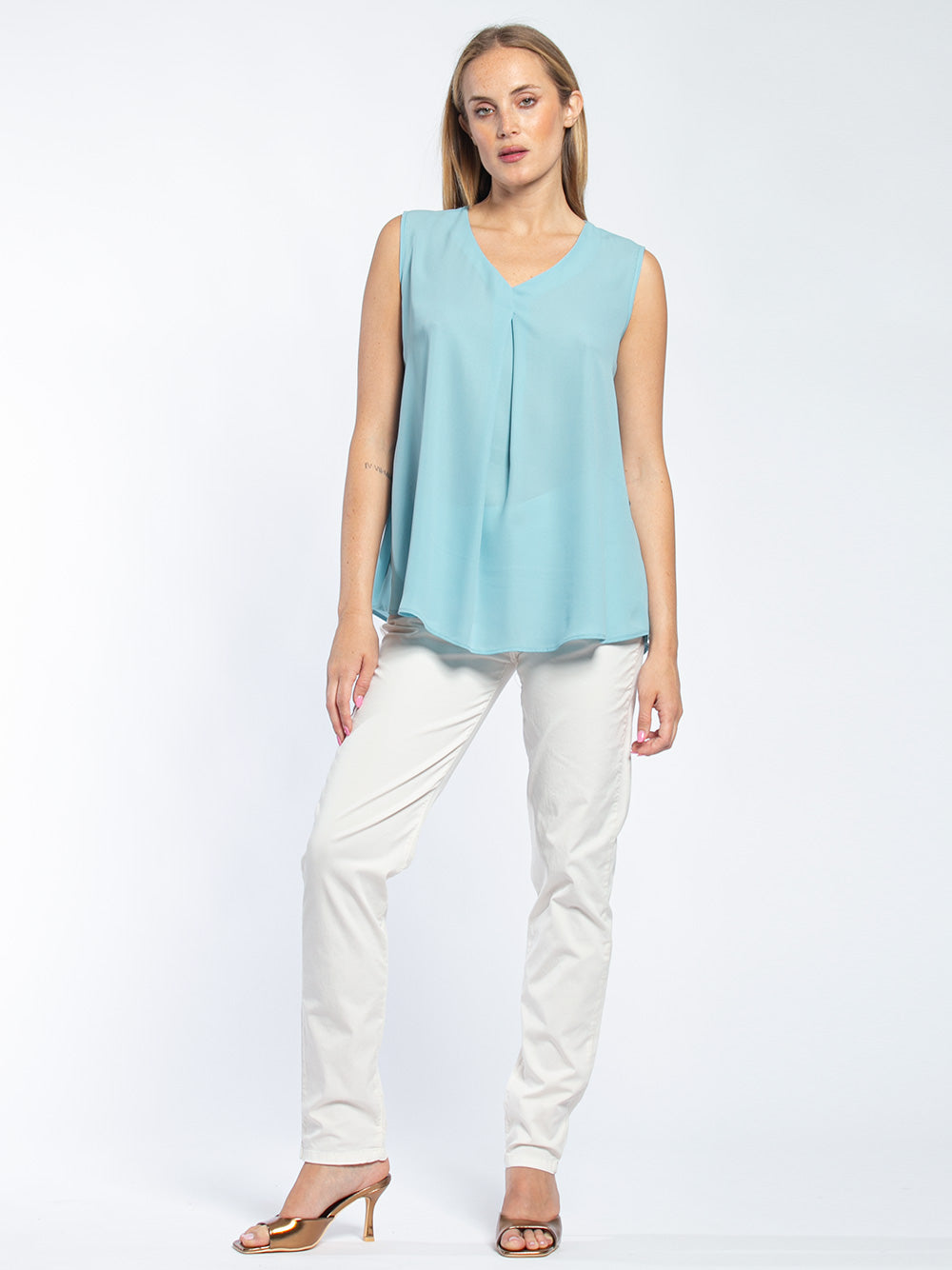 Pantalone cinque tasche in cotone slim fit