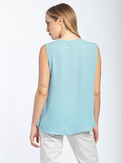 Blusa in georgette giromanica