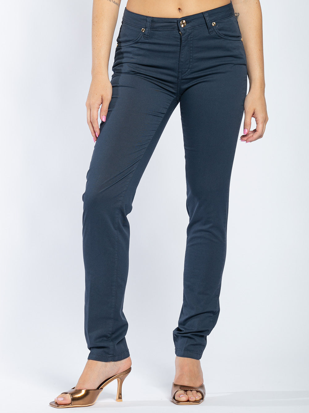 Pantalone cinque tasche in cotone slim fit