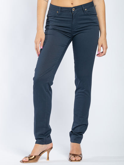 Pantalone cinque tasche in cotone slim fit
