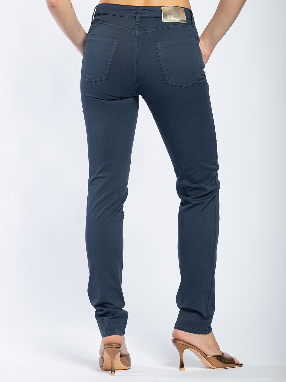 Pantalone cinque tasche in cotone slim fit