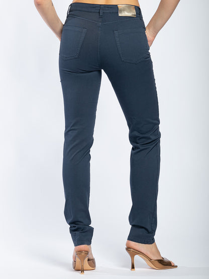 Pantalone cinque tasche in cotone slim fit