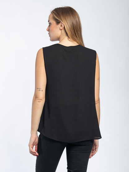 Blusa in georgette giromanica