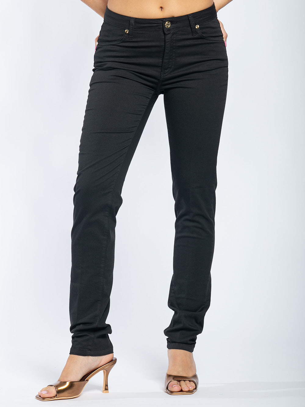 Pantalone cinque tasche in cotone slim fit