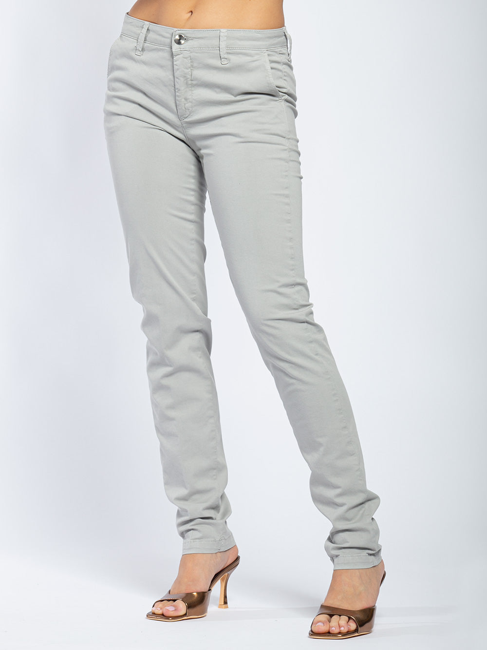 Chino in cotone elestico