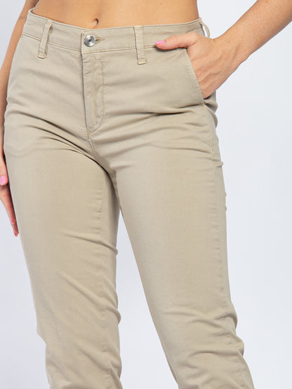 Chino in cotone elestico