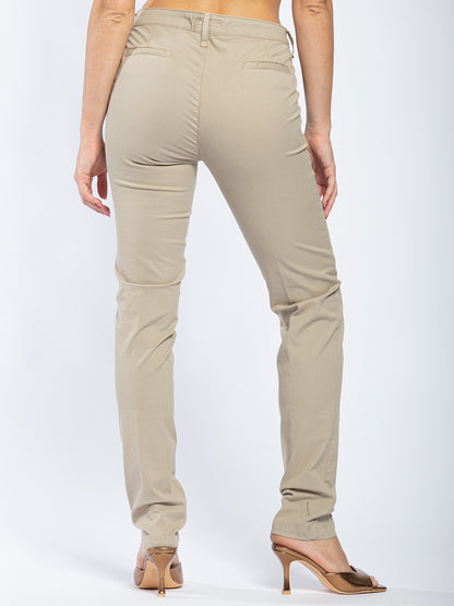 Chino in cotone elestico