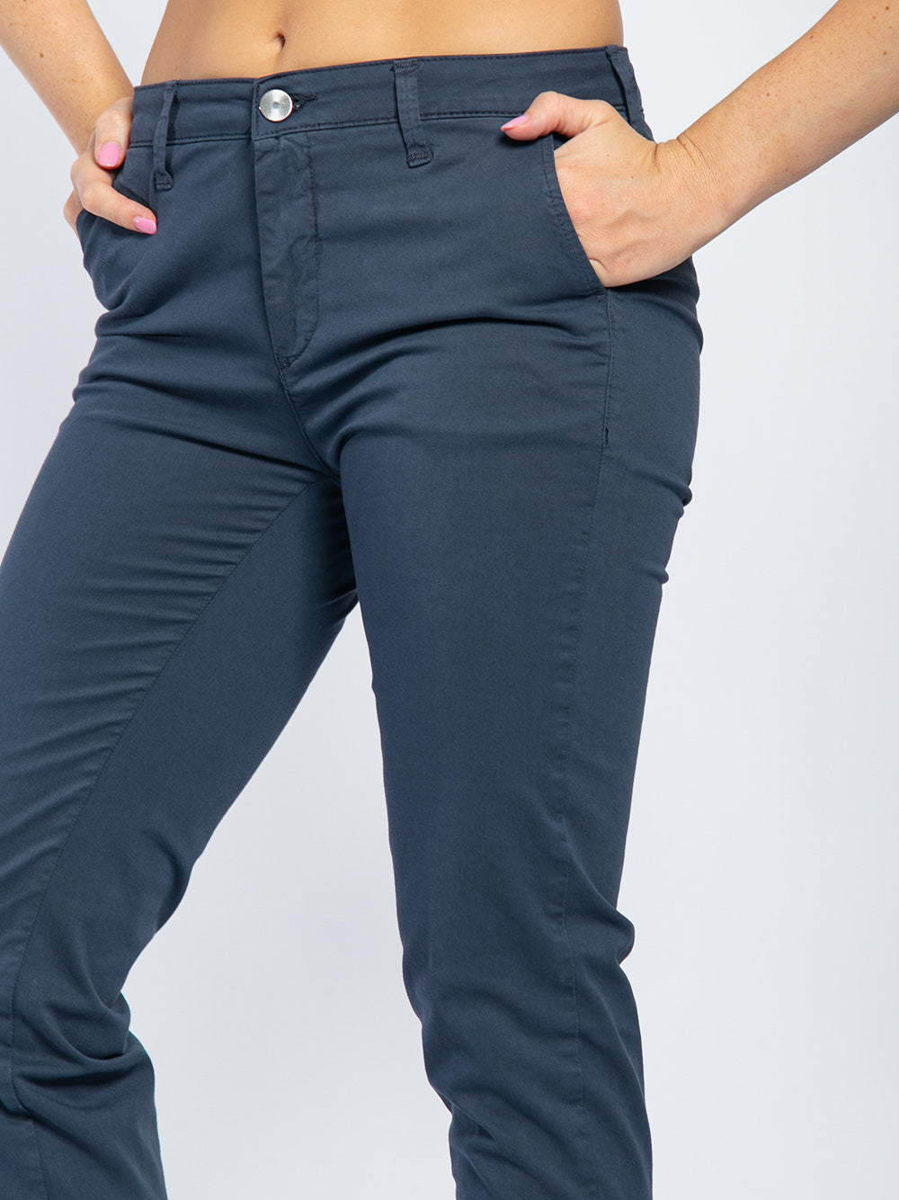 Chino in cotone elestico