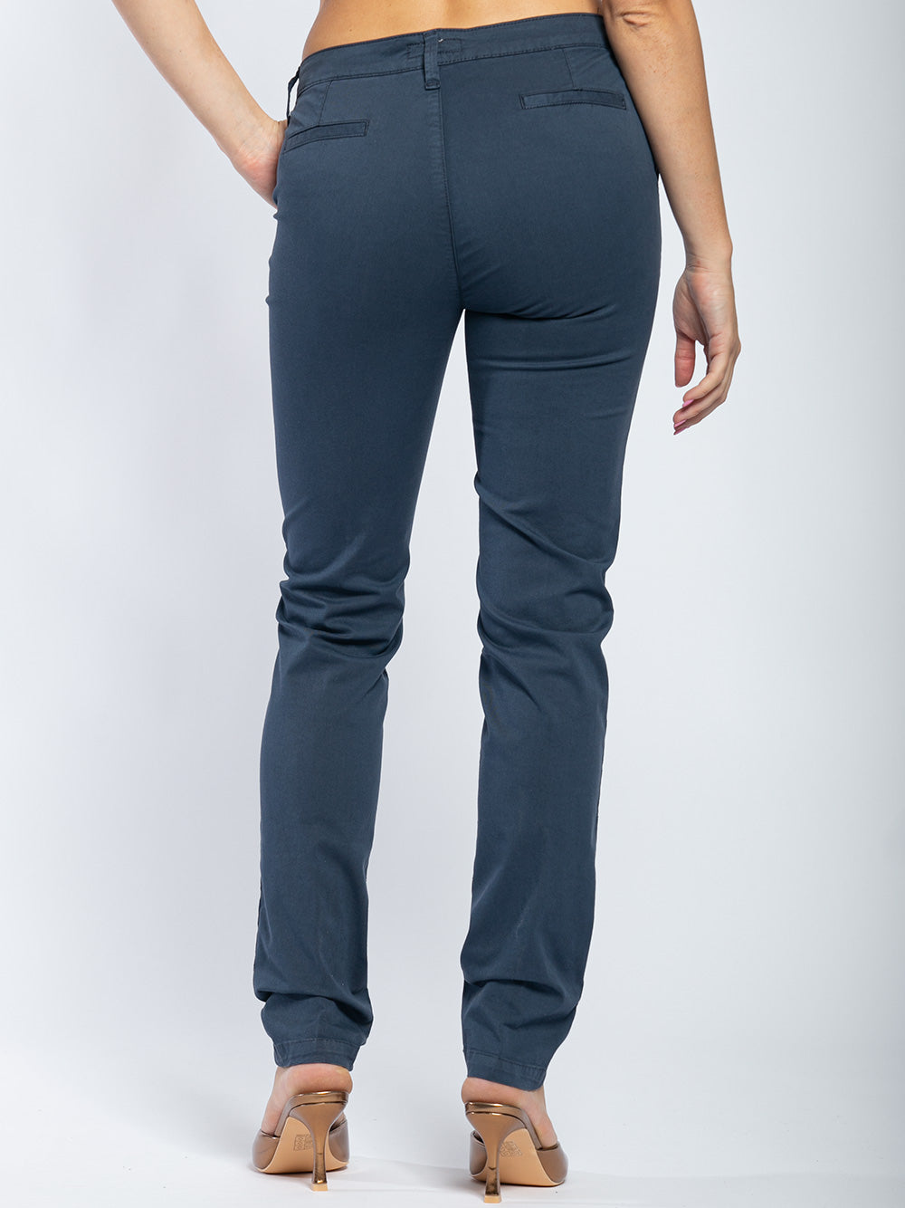 Chino in cotone elestico