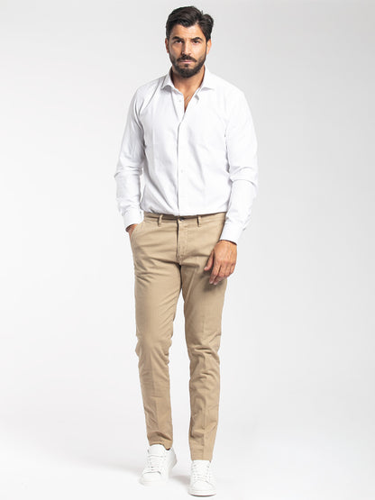 Pantalone in cotone con micro armatura