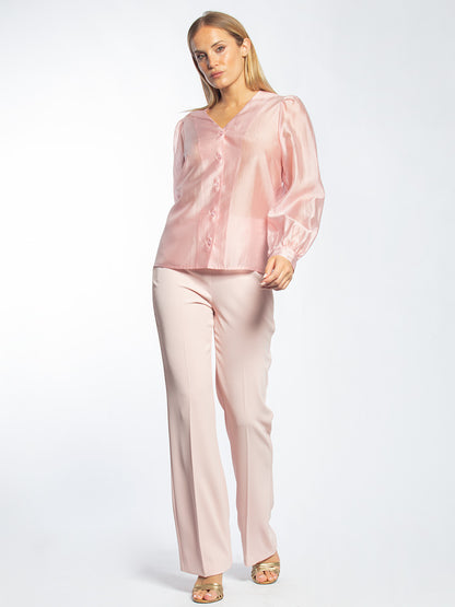 Blusa con scollo a v