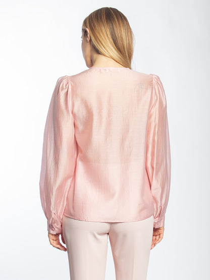 Blusa con scollo a v