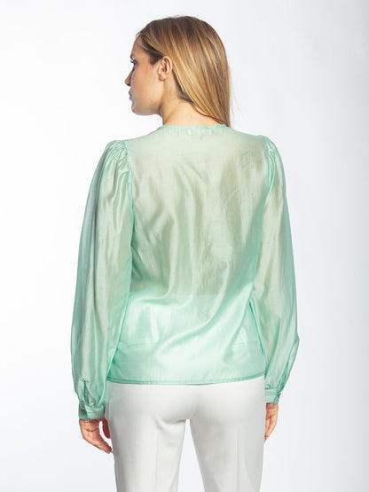 Blusa con scollo a v