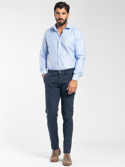 Pantalone in cotone con micro armatura