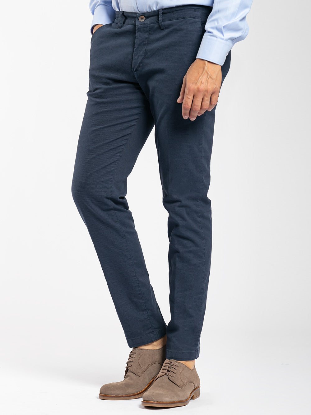 Pantalone in cotone con micro armatura