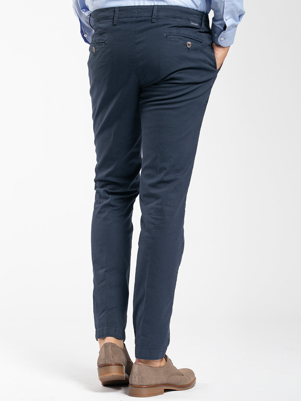 Pantalone in cotone con micro armatura