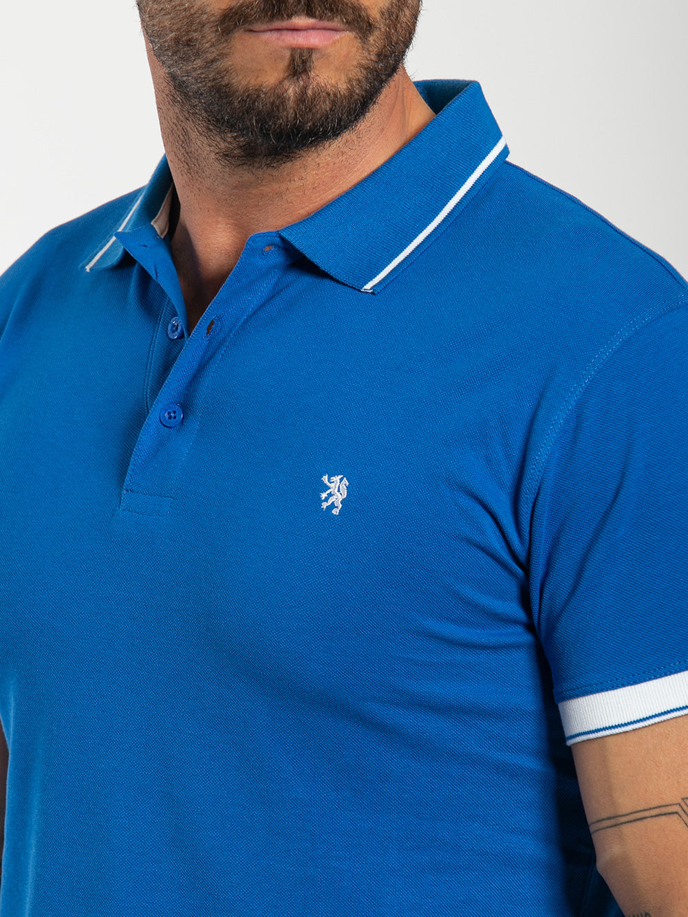 Polo in cotone piquet stretch