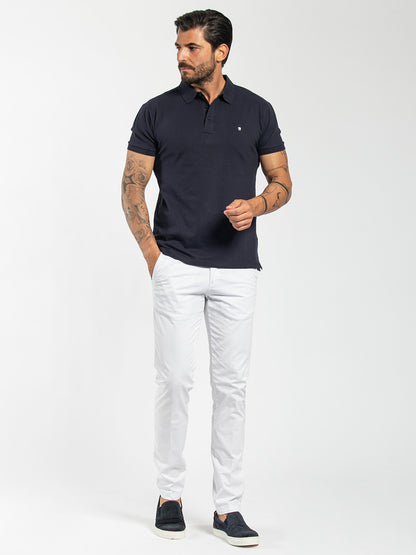 Polo basic in cotone piquet stretch