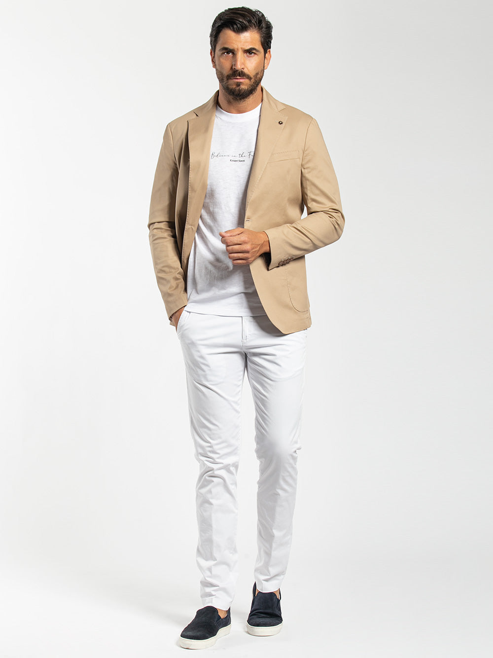 Giacca in cotone stretch