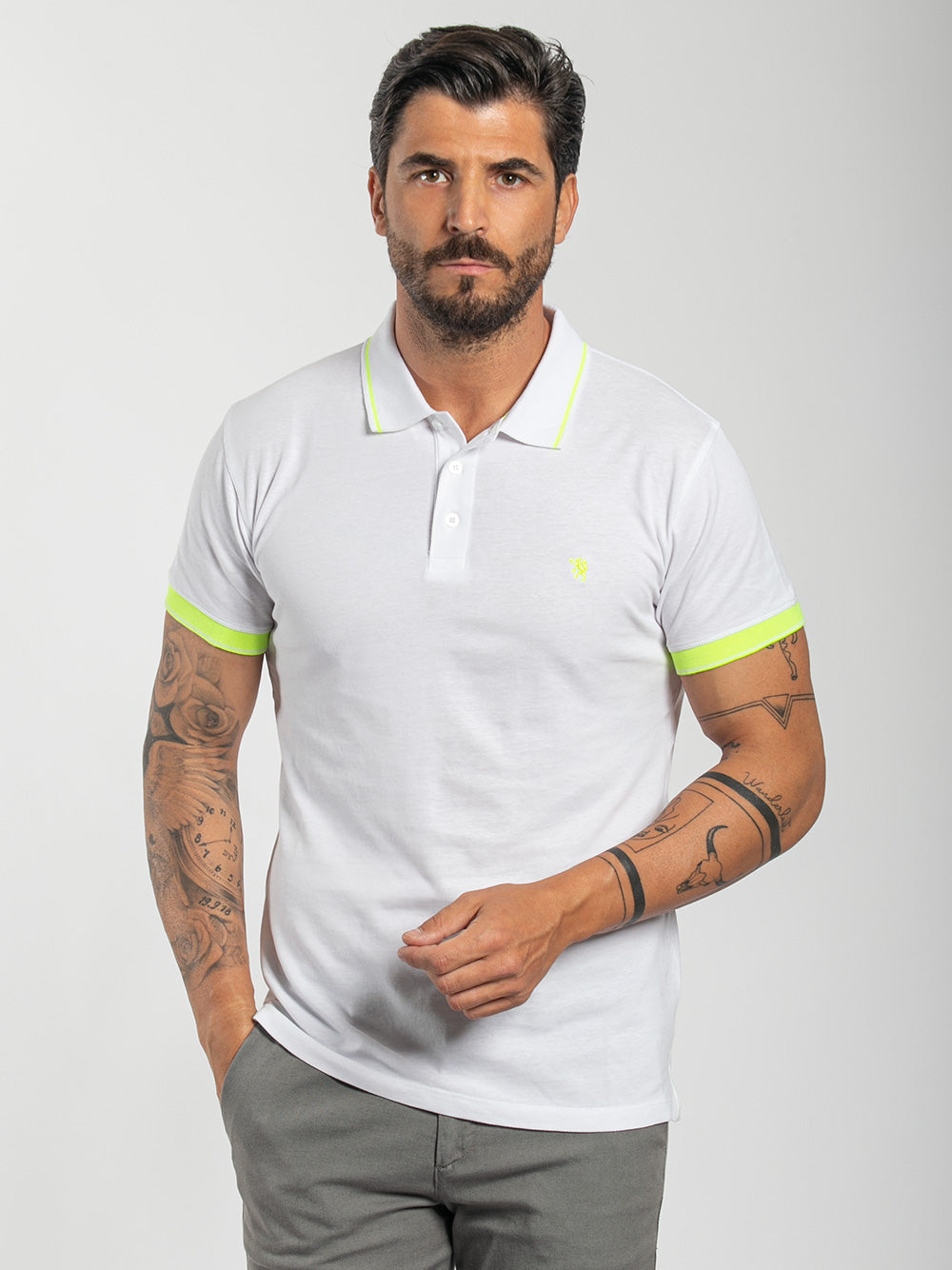 Polo in cotone piquet stretch