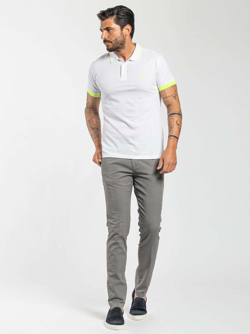 Polo in cotone piquet stretch